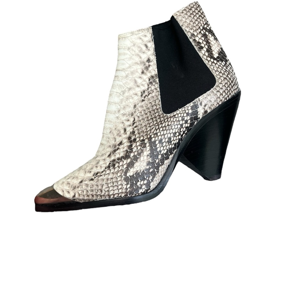 Isabel Marant lemsey fall 2018 snake effect metal tip Ankle western Boot Eu 37